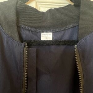 NWOT L Navy Bomber Jacket